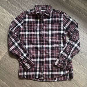 Woolrich | Red and Black Flannel Plaid Button Down Shirt Size XS